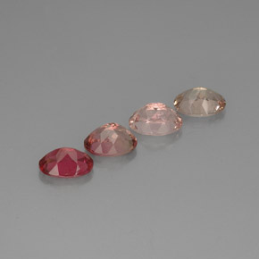 Gemas de turmalina multicolor natural de  ct, corte óvalo, VVS-VS