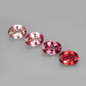 Gemas de turmalina multicolor natural de  ct, corte óvalo, VVS-VS