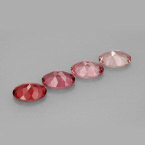 Gemas de turmalina multicolor natural de  ct, corte óvalo, VVS-VS