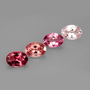 Gemas de turmalina multicolor natural de  ct, corte óvalo, VVS-VS