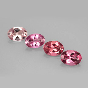 Gemas de turmalina multicolor natural de  ct, corte óvalo, VVS-VS
