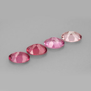Gemas de turmalina multicolor natural de  ct, corte óvalo, VVS-VS