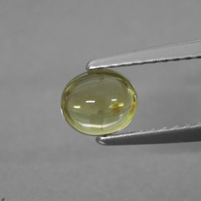 Turmalina amarillo natural de 0,62 ct, corte óvalo, transparente
