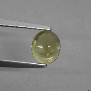 Turmalina amarillo natural de 0,62 ct, corte óvalo, transparente