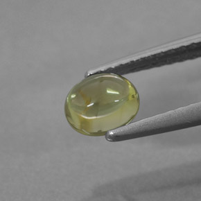 Turmalina amarillo natural de 0,62 ct, corte óvalo, transparente