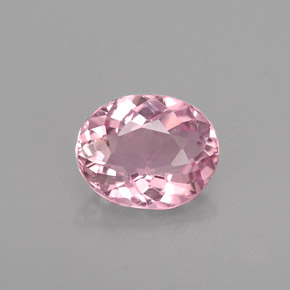 Turmalina rosa natural de 0,69 ct, corte óvalo, VVS