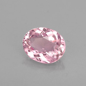 Turmalina rosa natural de 0,69 ct, corte óvalo, VVS