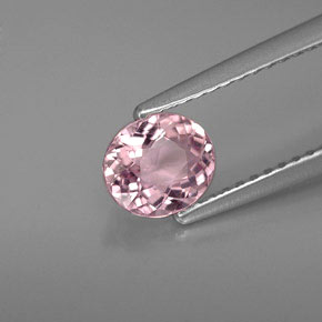 Turmalina rosa natural de 0,65 ct, corte óvalo, VVS-VS