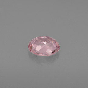 Turmalina rosa natural de 0,65 ct, corte óvalo, VVS-VS