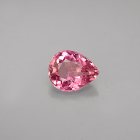 Turmalina rosa natural de 0,66 ct, en forma de pera, VS