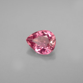 Turmalina rosa natural de 0,66 ct, en forma de pera, VS