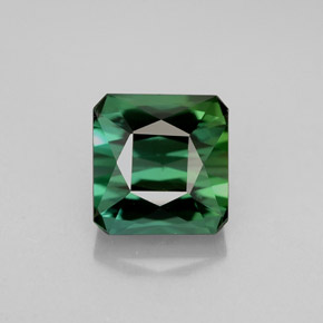 Turmalina verde natural de 2,23 ct, corte esmeralda, VVS-VS