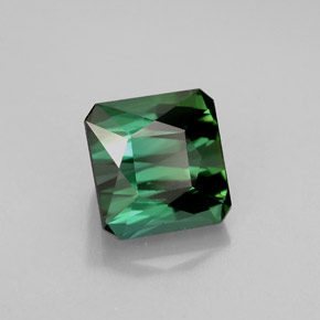 Turmalina verde natural de 2,23 ct, corte esmeralda, VVS-VS
