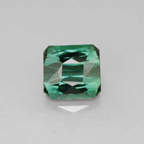 Turmalina verde natural de 1,86 ct, corte esmeralda, VS