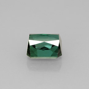 Turmalina verde natural de 1,86 ct, corte esmeralda, VS