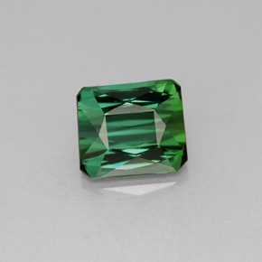 Turmalina verde natural de 1,83 ct, corte esmeralda, VVS-VS
