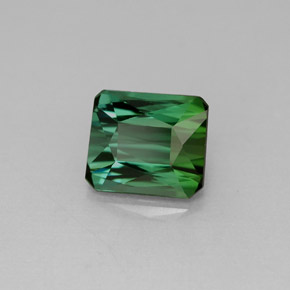 Turmalina verde natural de 1,83 ct, corte esmeralda, VVS-VS
