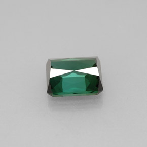 Turmalina verde natural de 1,70 ct, corte esmeralda, VVS-VS