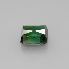 Turmalina verde natural de 1,93 ct, corte esmeralda, VVS