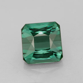 Turmalina verde natural de 1,81 ct, corte esmeralda, VVS-VS