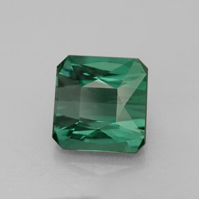 Turmalina verde natural de 1,81 ct, corte esmeralda, VVS-VS