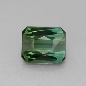 Turmalina verde natural de 1,51 ct, corte esmeralda, VVS-VS