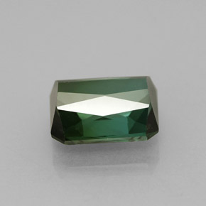 Turmalina verde natural de 1,51 ct, corte esmeralda, VVS-VS