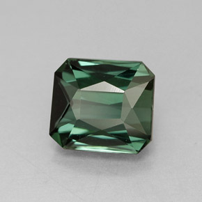Turmalina verde natural de 1,81 ct, corte esmeralda, VVS-VS