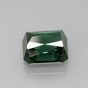 Turmalina verde natural de 1,81 ct, corte esmeralda, VVS-VS