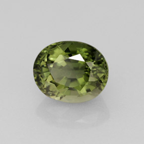 Turmalina verde natural de 1,37 ct, corte óvalo, VVS-VS