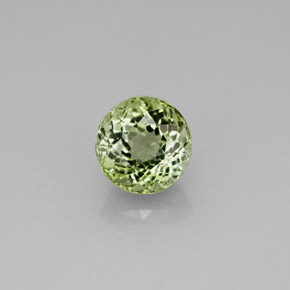 Turmalina verde natural de 1,47 ct, corte redondo, VVS