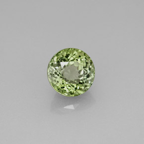 Turmalina verde natural de 1,47 ct, corte redondo, VVS