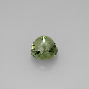 Turmalina verde natural de 1,45 ct, corte redondo, VVS
