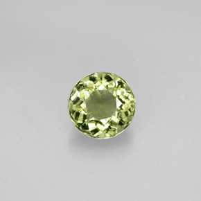 Turmalina verde natural de 0,80 ct, corte redondo, VVS