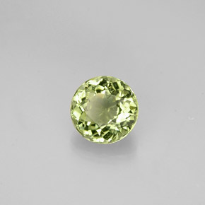 Turmalina verde natural de 0,80 ct, corte redondo, VVS