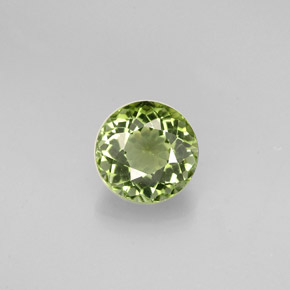 Turmalina verde natural de 0,88 ct, corte redondo, VVS