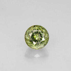 Turmalina verde natural de 0,93 ct, corte redondo, VS