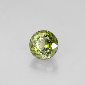 Turmalina verde natural de 0,93 ct, corte redondo, VS