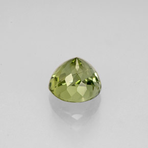 Turmalina verde natural de 0,93 ct, corte redondo, VS