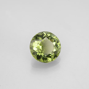 Turmalina verde natural de 1,15 ct, corte redondo, VVS-VS