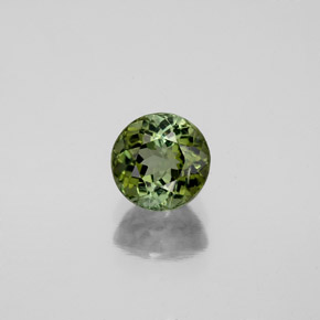 Turmalina verde natural de 0,98 ct, corte redondo, VS-SI