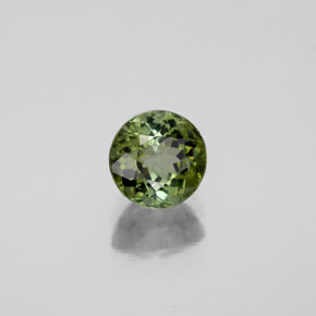 Turmalina verde natural de 0,98 ct, corte redondo, VS-SI