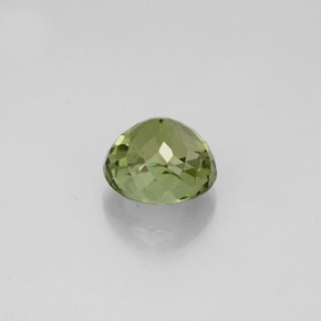 Turmalina verde natural de 0,95 ct, corte redondo, VVS