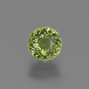 Turmalina verde natural de 0,76 ct, corte redondo, VVS