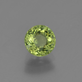Turmalina verde natural de 0,76 ct, corte redondo, VVS