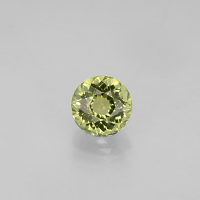 Turmalina verde natural de 0,62 ct, corte redondo, VVS