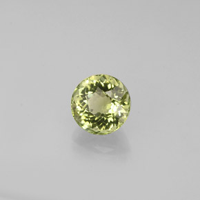 Turmalina verde natural de 0,62 ct, corte redondo, VVS