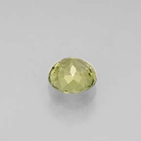 Turmalina amarillo natural de 0,78 ct, corte redondo, VVS