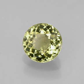 Turmalina verde natural de 0,74 ct, corte redondo, VVS