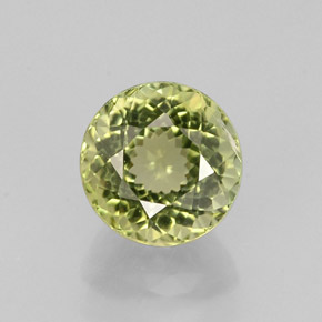 Turmalina verde natural de 0,95 ct, corte redondo, VVS-VS